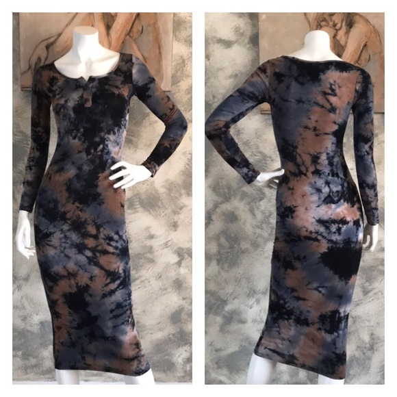 Windsor Dresses & Skirts - Henley Style Tie Dye Midi Dress Small